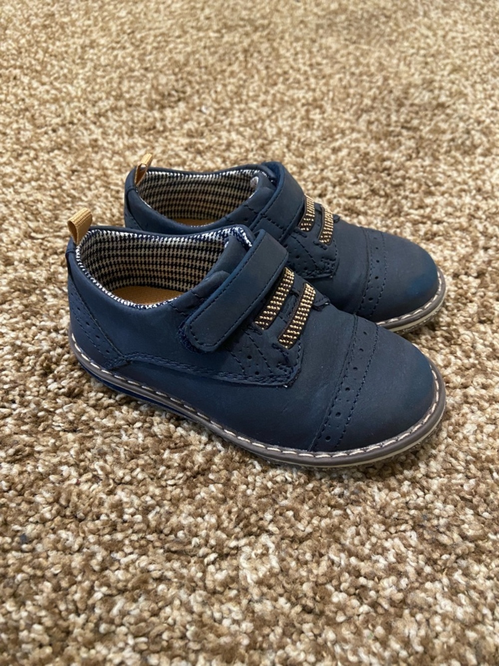 Cat & Jack Navy and Tan Dress Shoes for Kids